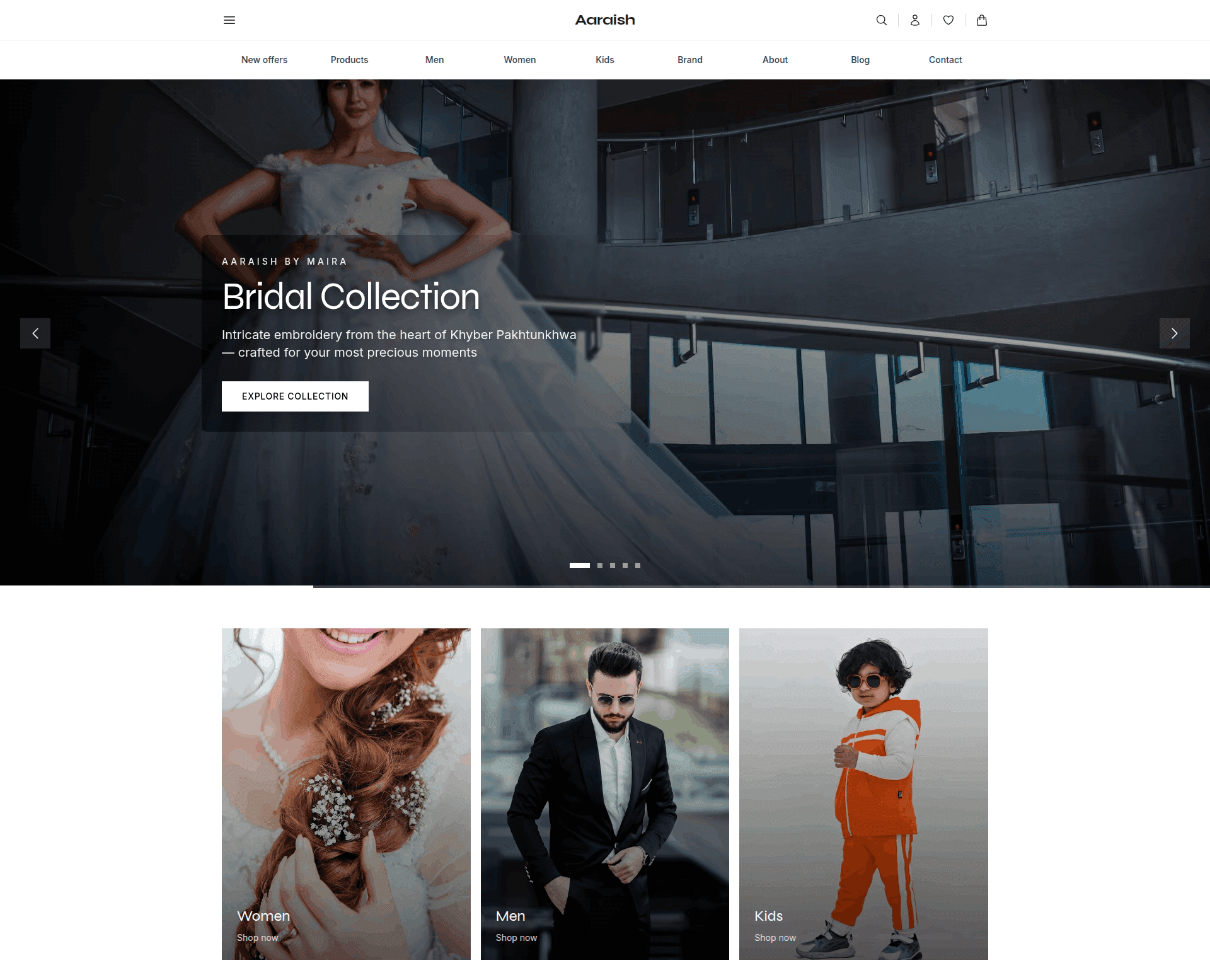 Aaraish Brand Website - Headless Wordpress